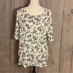 Croft & Barrow Floral Top, XL